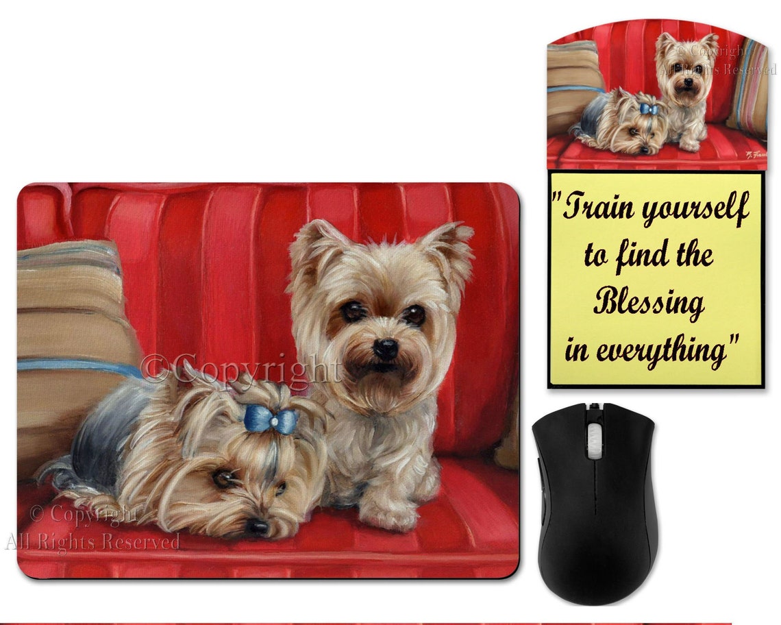 Yorkshire Terrier Mouse pad Yorkie Gift Yorkie Mouse padDog Etsy