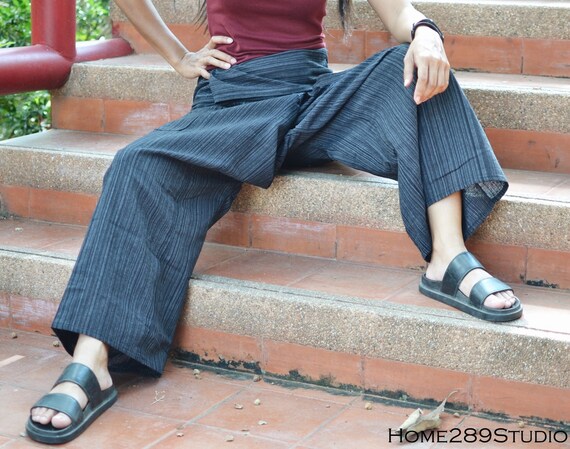 plus size black cotton pants