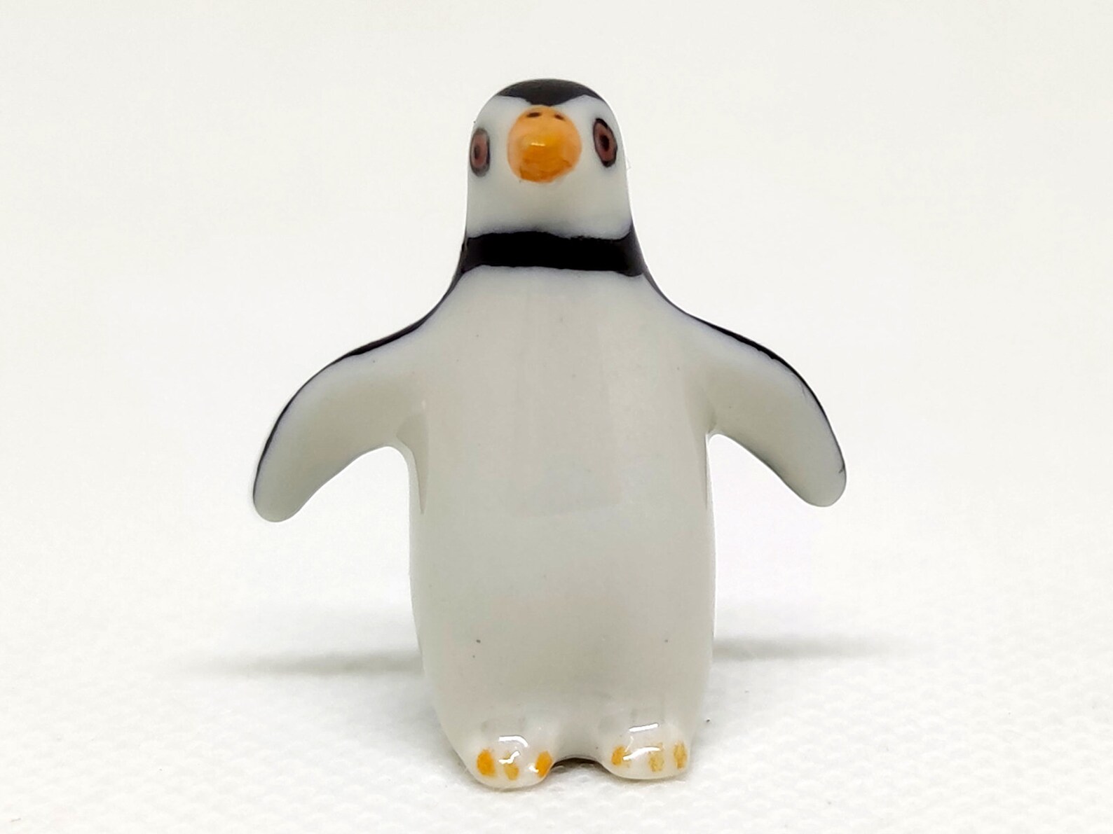 Penguin Tiny Dollhouse Figurines Ceramic Hand Painted Animals Etsy