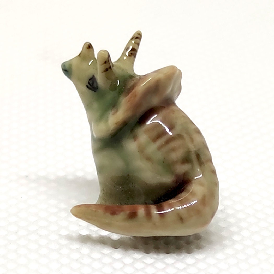 Triceratops Dinosaur Micro Tiny Figurines Hand Painted Ceramic | Etsy