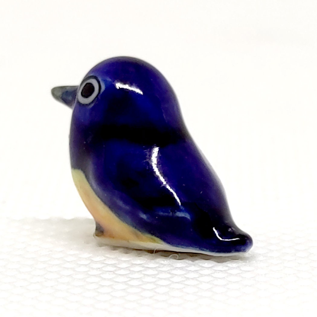 Bluebird Micro Tiny Figurines Hand Painted Ceramic Animals Bird ...