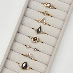 1.98ct Hexagon Diamond Engagement Ring, Women's 18k Recycled White Gold Ring, Statement Ring, Handmade image 4