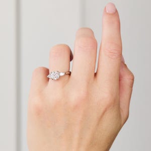 1.49ct Lab-Grown Round Brilliant cut Diamond Engagement Ring, Platinum, Alternative Engagement or Statement Ring, Hand Made Bespoke Ring