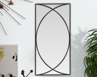 Black Frame Decorative Round Wall Mirror Home Ofice and - Etsy