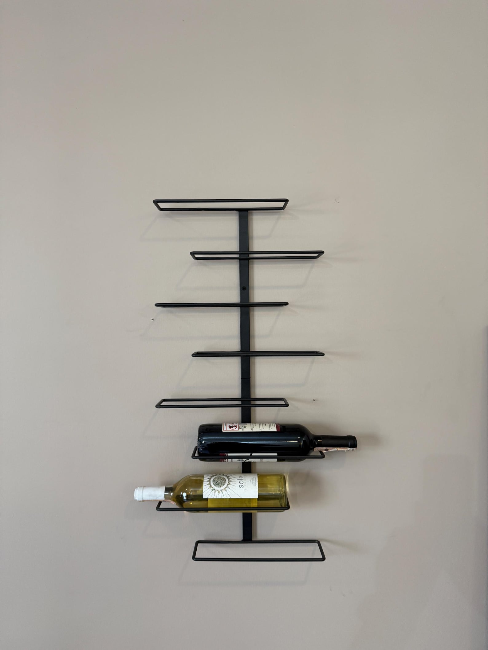 Modern Metal Wall Mounted Wine Rack: Minimalist Bottle Holder - Etsy