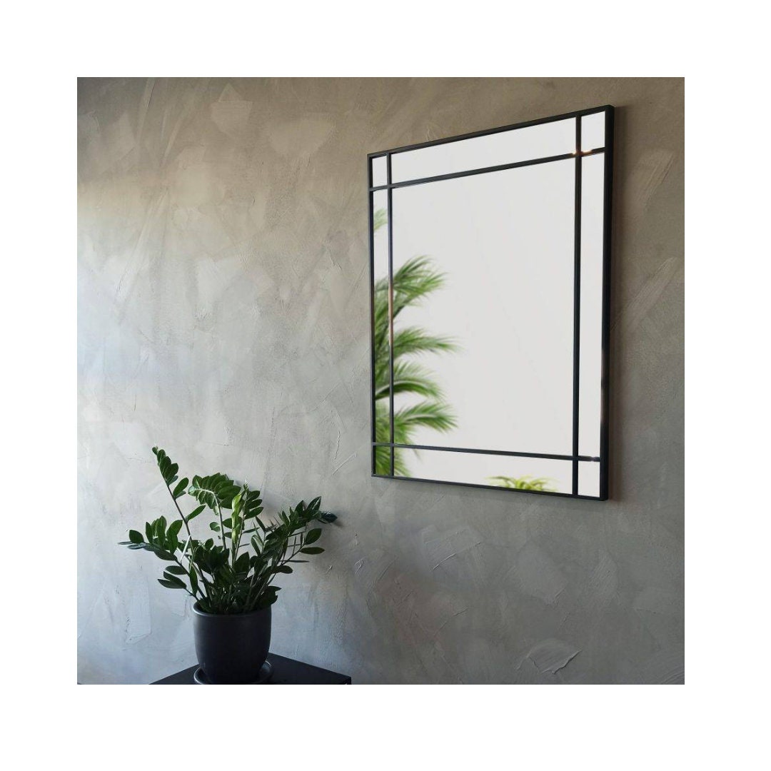 Black Decorative Wall Magic Mirror, Home, Ofice and Farmhouse Decor for