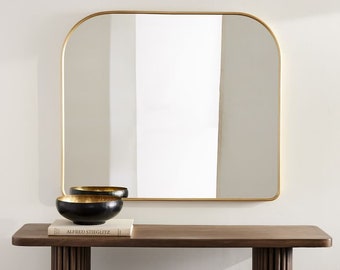 Stylish Gold Wall Mirror, Decorative Magic Wall Mirror, Home, Ofice and Farmhouse Decor, Modern Home Wall Mirror