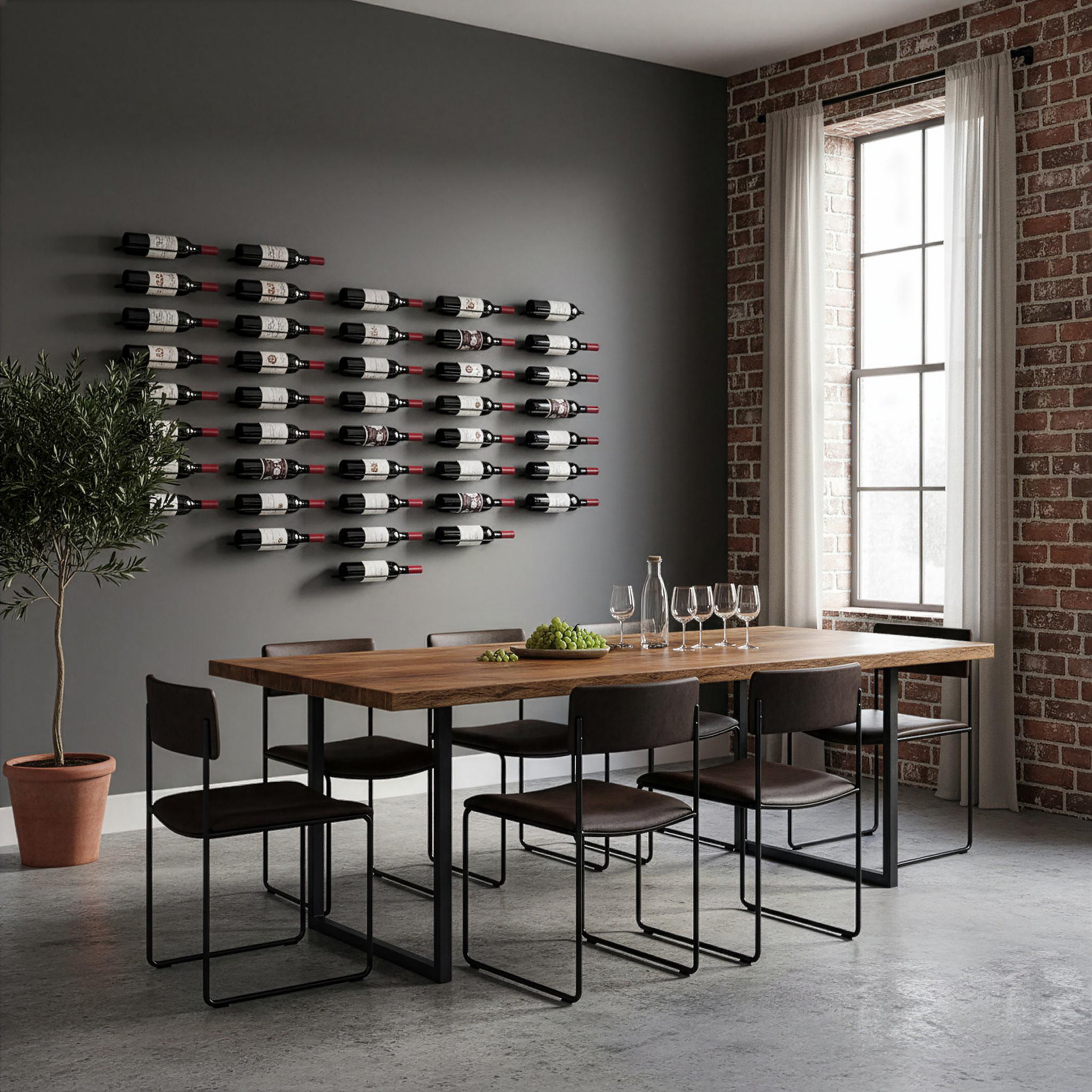 Metal Wall Wine Rack Set – Modern Minimalist Bottle Display (6 Pcs) - Etsy