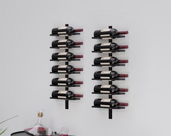 Blanch Wine Rack - Wall-Mounted 12-Bottle Capacity Modern Şık ve Custom Design