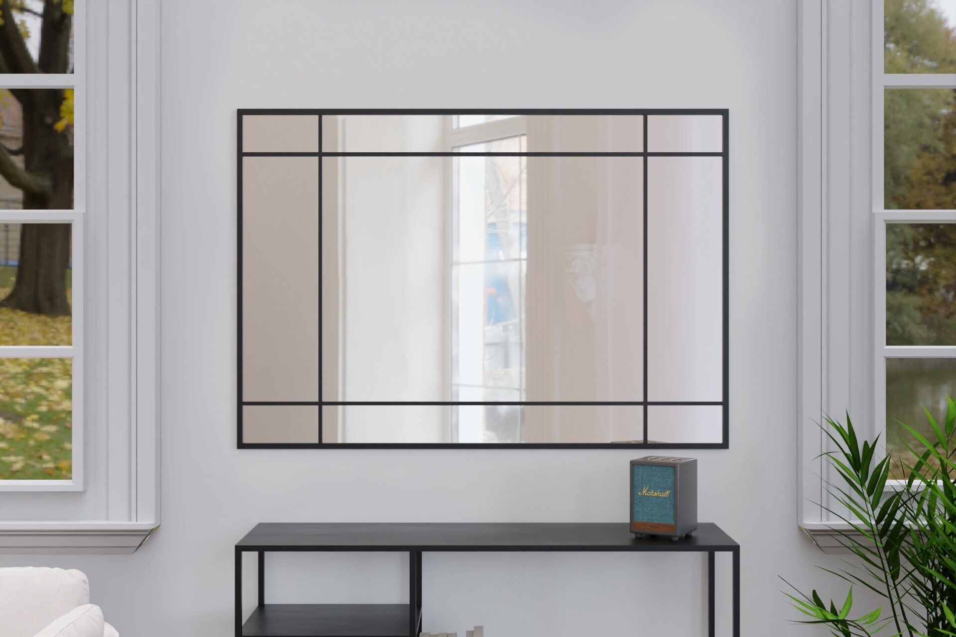 Black Frame Decorative Wall Mirror, Home, Ofice and Farmhouse Decor