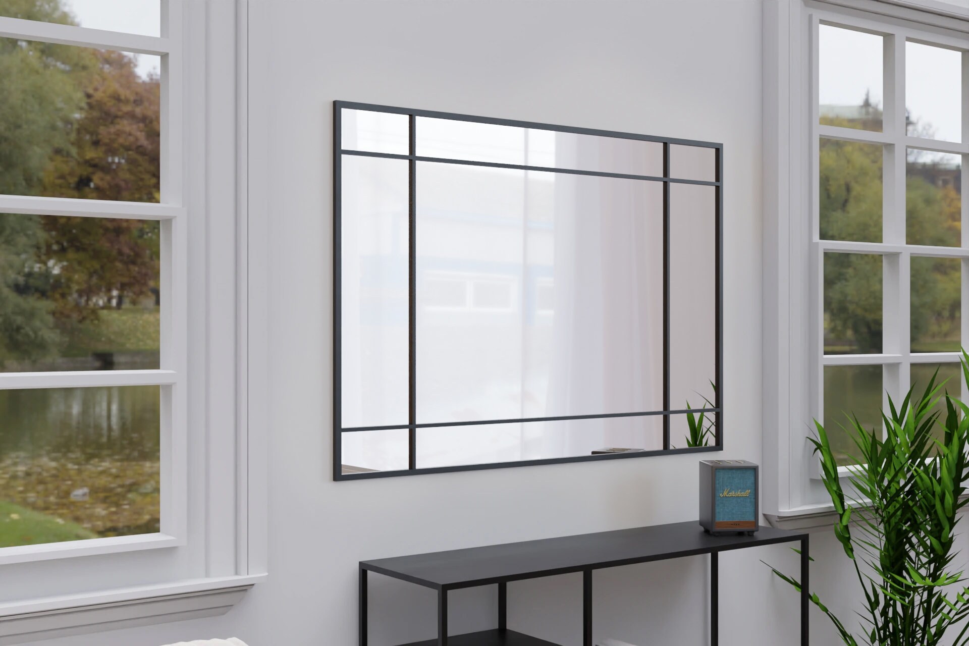 Black Frame Decorative Wall Mirror, Home, Ofice and Farmhouse Decor