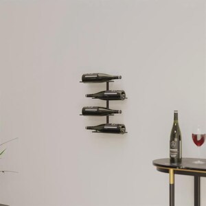 Modern Metal Wall Mounted Wine Rack: Minimalist Bottle Holder - Etsy