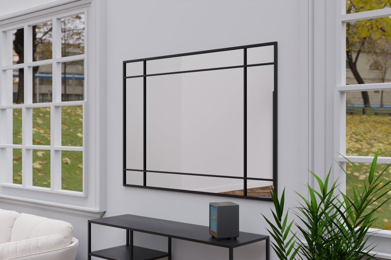 Black Frame Decorative Wall Mirror, Home, Ofice and Farmhouse Decor