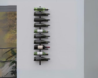 Cepage Wine Rack - 10-Bottle Wall-Mounted Metal Storage