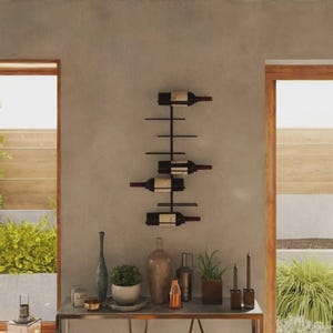 Modern Metal Wall Mounted Wine Rack: Minimalist Bottle Holder - Etsy