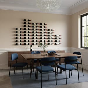 Metal Wall Wine Rack Set – Modern Minimalist Bottle Display (6 Pcs) - Etsy