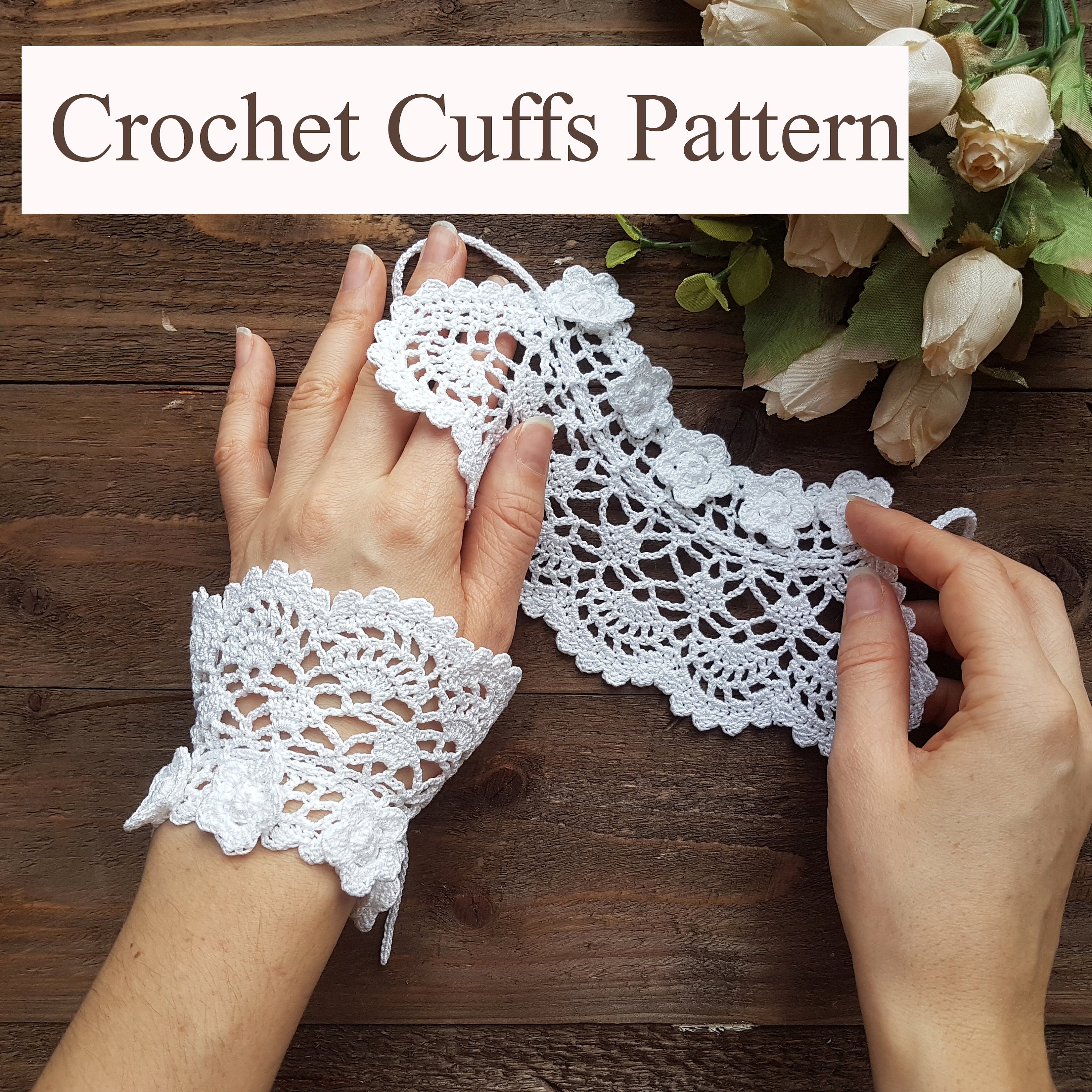 2 Paar Spitzenmanschetten Handgelenkschmuck - Weiß & Schwarz, Elastisch Für Hochzeit, Vintage-Party & Kostüm