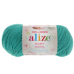 Alize Baby Wool Classic baby yarn 191 yards-50 grams Wool, Acrylic and Bamboo Hypoallergenic yarn Baby yarn Turkish yarn Color choice