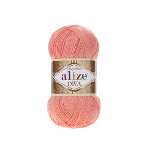 Alize Diva Mikrofaser-Acrylgarn 382 m-100 Gramm Häkelgarn und Strickgarn Hypoallergenes Garn Sommergarn Türkisches Garn Farbwahl
