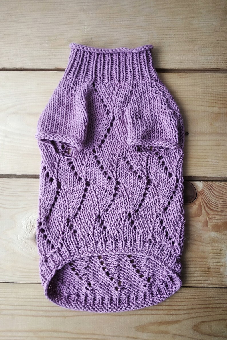 Cotton knitted cat jumper open knit cat sweater Pet clothes Etsy