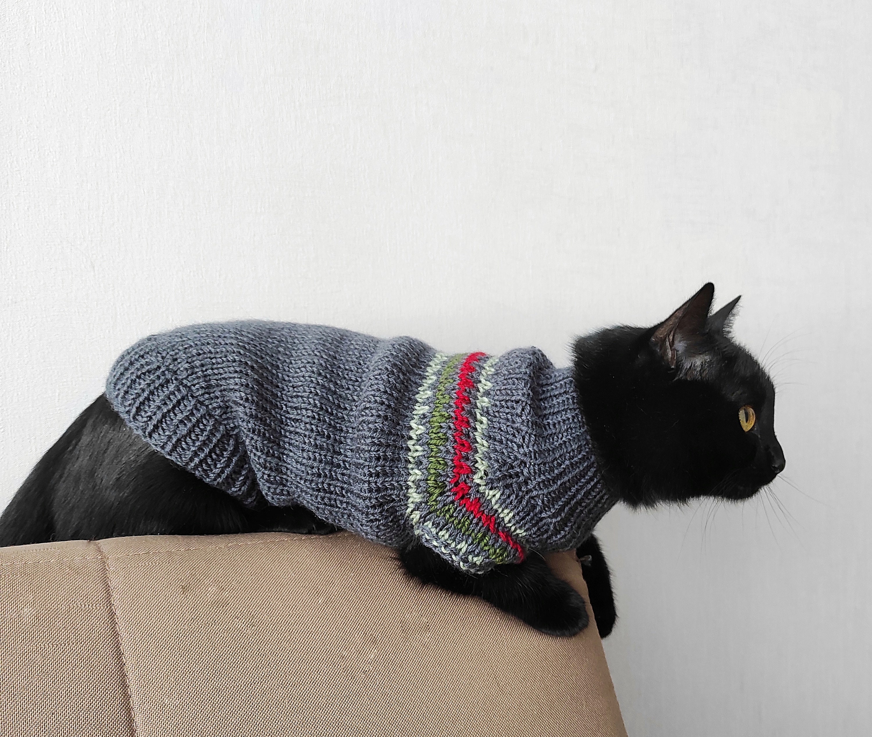 Cat sweater cat clothes Cat jumper cat outfit sweater for cat Etsy