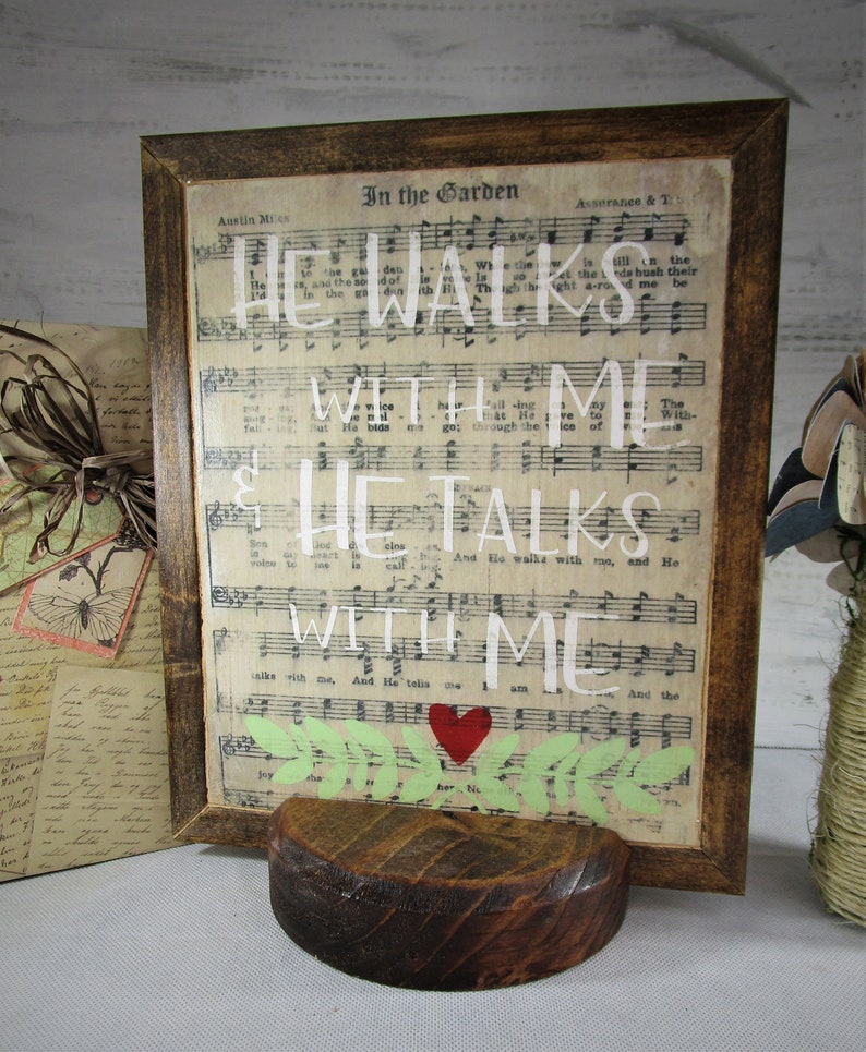 In the Garden Old Hymn Sheet Music Art/sheet Music Wall Etsy