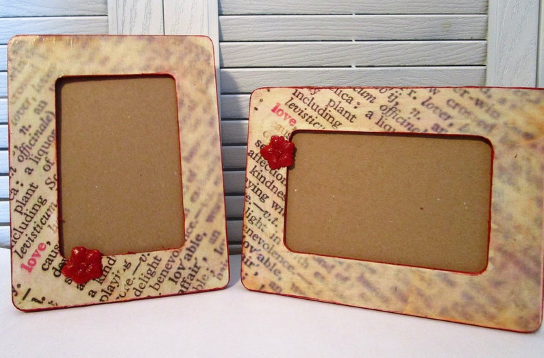 LOVE PICTURE FRAME 4x6 Picture FrameDictionary Art Print Anniversary GiftWedding GiftShower giftHouse Warming