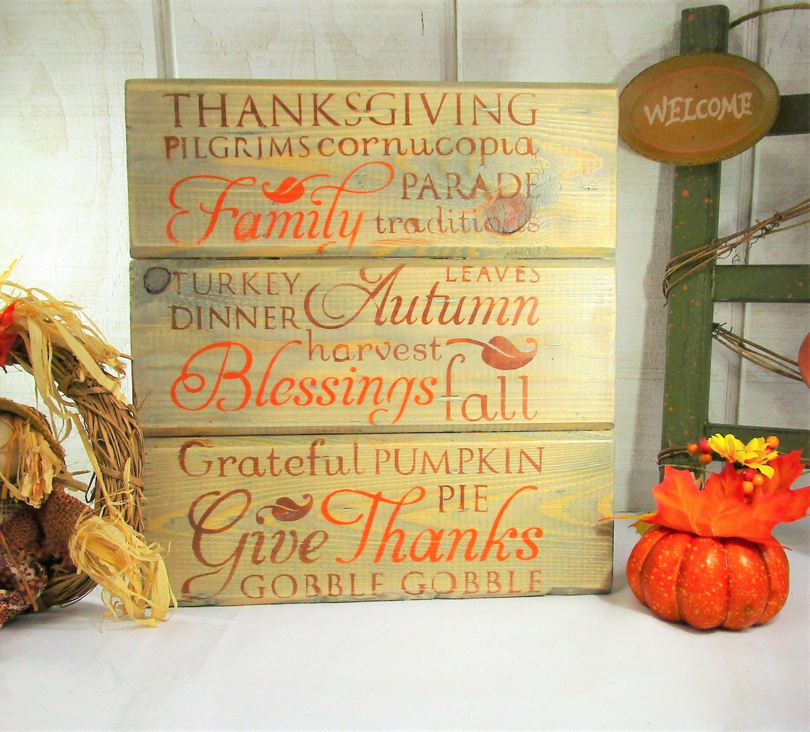Fall Sayings Wood Sign/rustic Thanksgiving Decor/fall Seasonal Etsy
