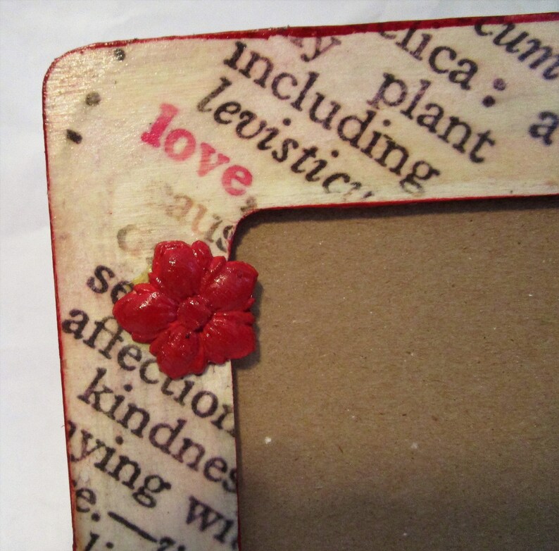 LOVE PICTURE FRAME 4x6 Picture FrameDictionary Art Print Anniversary GiftWedding GiftShower giftHouse Warming