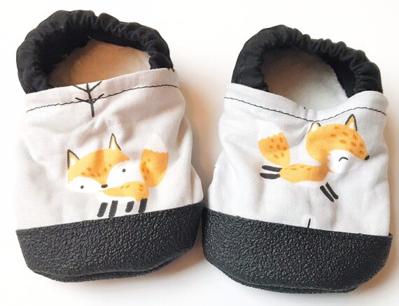 fox baby booties