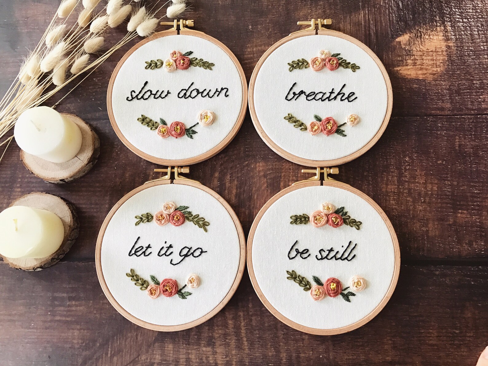 Custom Embroidery Hoop Art Embroidered Quote Personalized Etsy