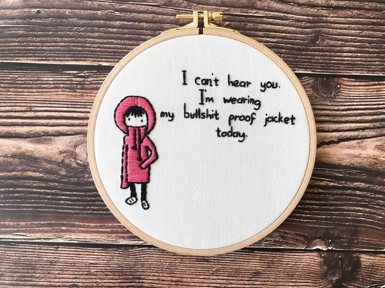 Funny Embroidery Hoop Art Funny Quote Embroidered Funny Etsy