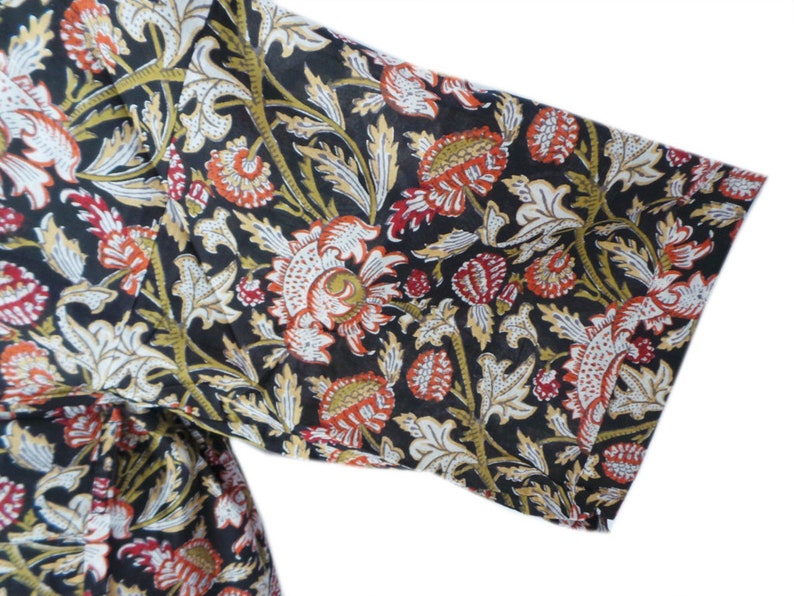 New Cotton Printed Kimono Nightwear Kimono Robe Bathrobe Beach Dress Women Night Robe,Cotton Kimono Intimate Sleepwear Body Crossover