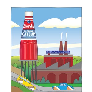 World&#39;s Largest ~ 8&quot; x 10&quot; Ltd. Ed. Giclee Print ~ Restored Historic 1949 Brooks Catsup Bottle Water Tower, Route 66, Collinsville Illinois