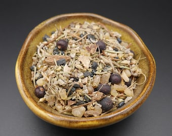 Mittelalter Räuchermischung Nachfüllpackung, Räucherwerk mit Weihrauch, Thymian, Wacholderbeeren u.v.m., inspiriert vom Mittelaltermarkt