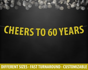 60th birthday banner | Etsy