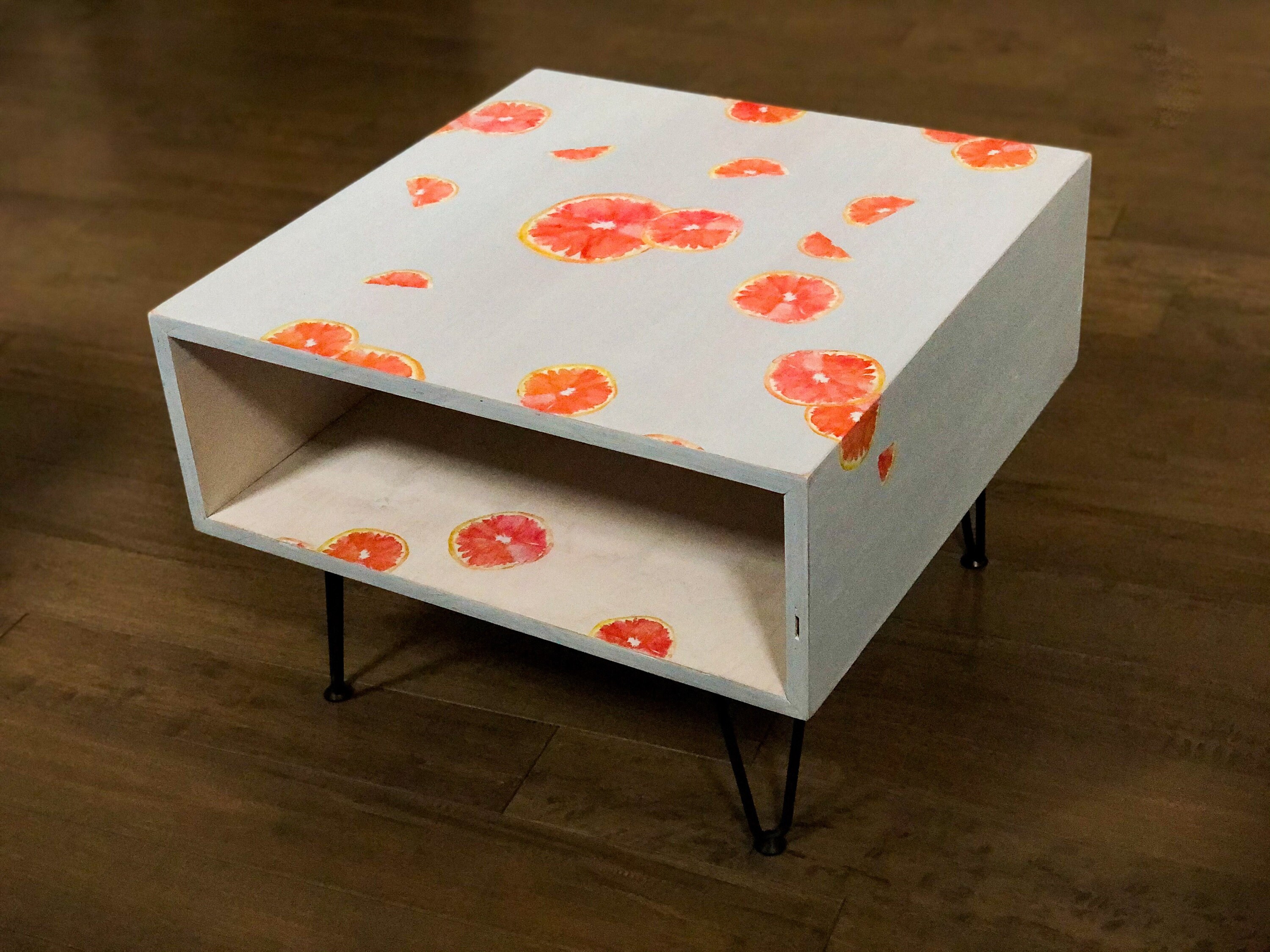 MidCentury Modern Side Table. Boho MCM End Table. Painted Etsy