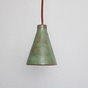 Keramische lampenkap, Lampenkap voor hanglamp, Minimalistische lampenkap, Moderne lampenkap, Groene lampenkap