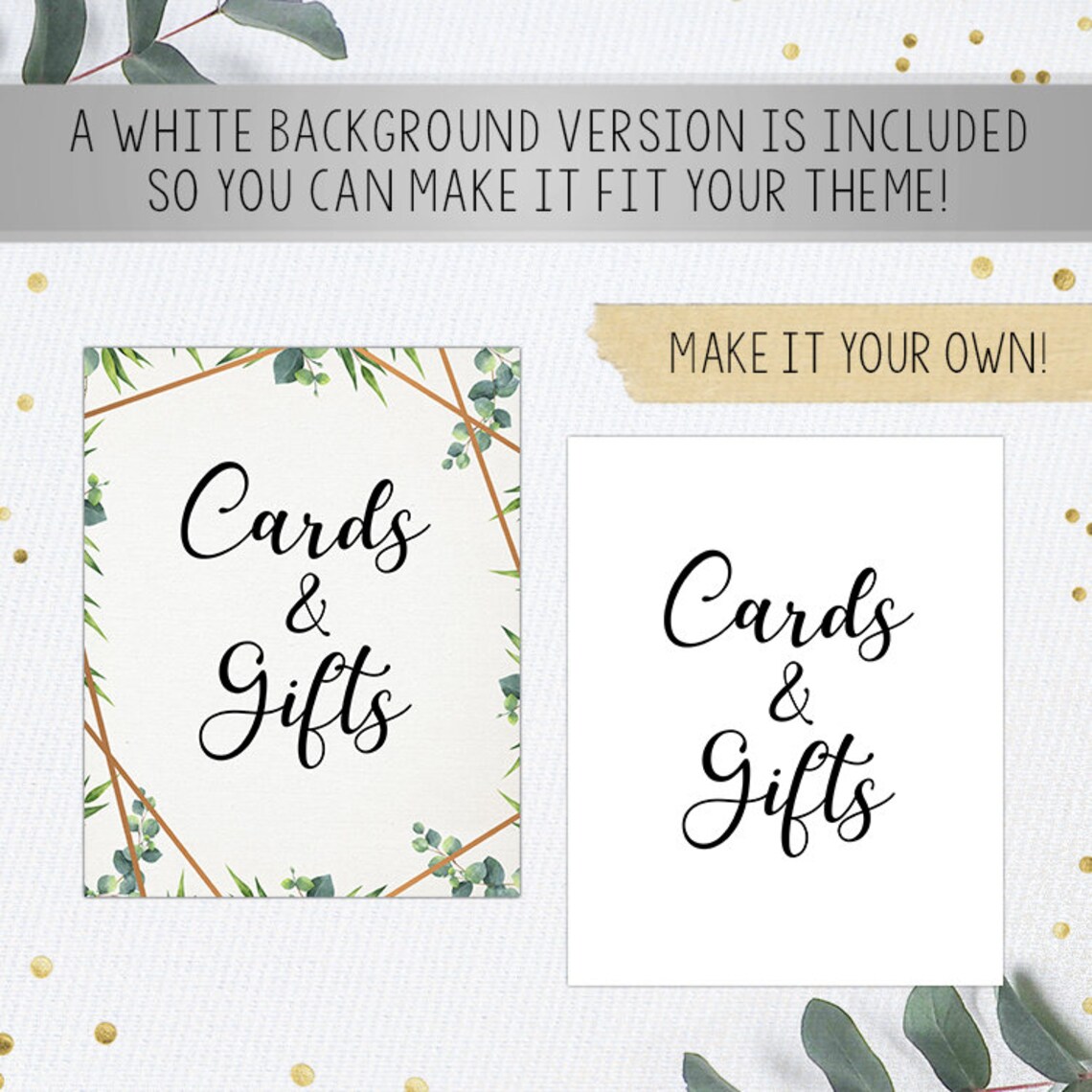 Cards &amp; Gifts Sign Baby Shower Sign Printable Instant | Etsy