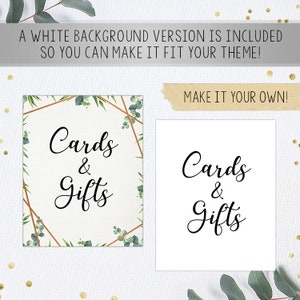 Cards &amp; Gifts Sign Baby Shower Sign Printable Instant - Etsy