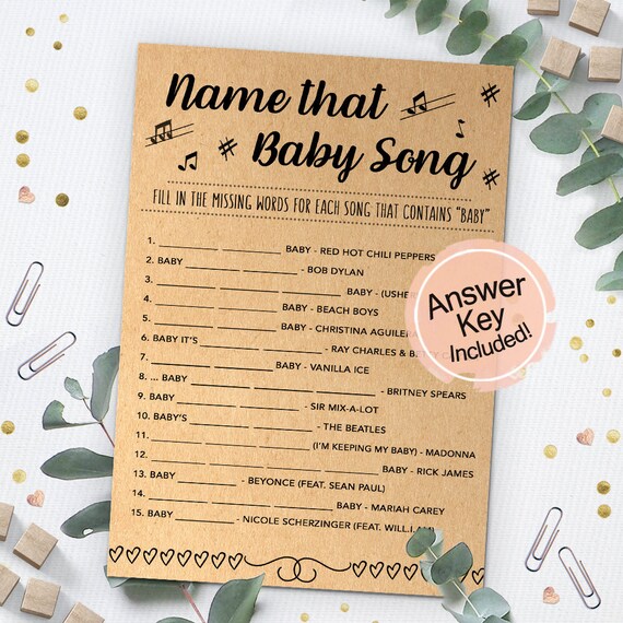 Free Printable Baby Shower Games - Download Instantly!