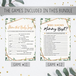 Shower Game Bundle Printable Baby Shower Games Instant - Etsy