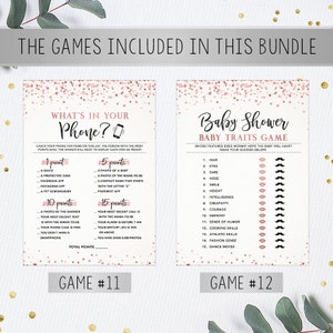 Shower Game Bundle Baby Shower Games Printable Instant - Etsy
