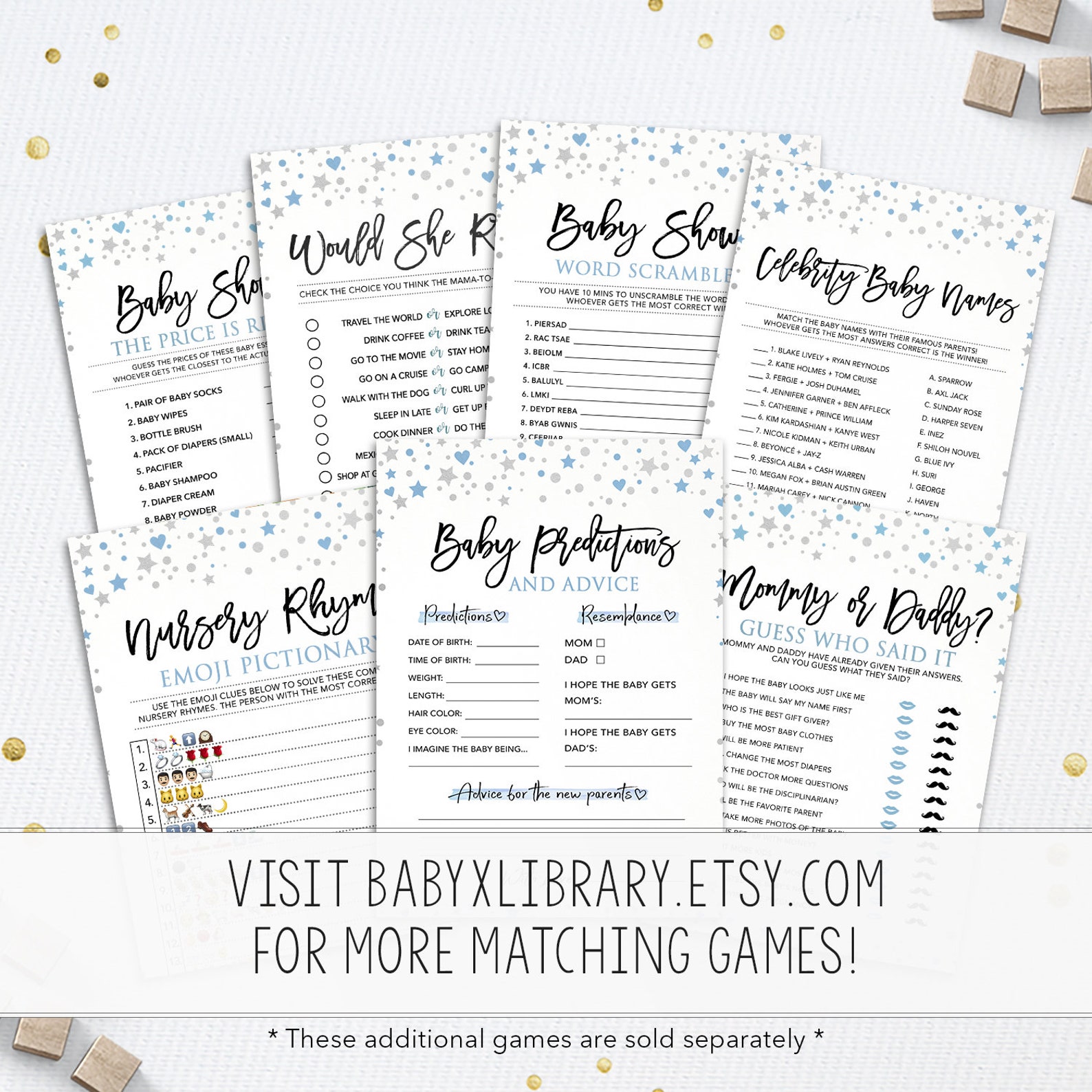 Celebrity Baby Names Baby Shower Game Printable Baby Shower Etsy