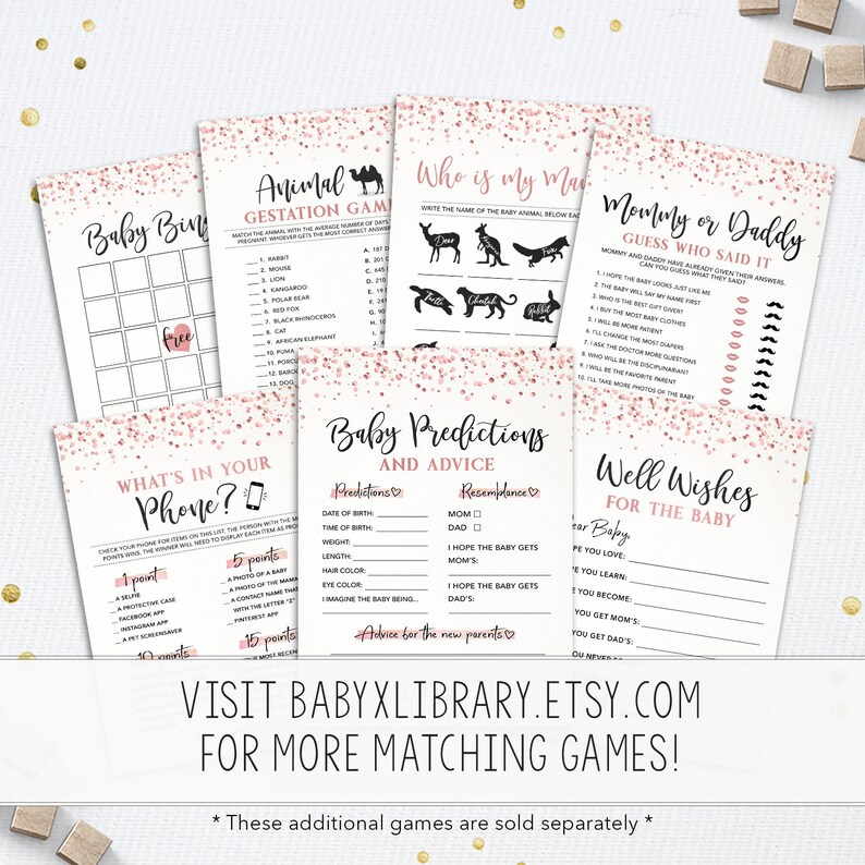 Names for Baby Game Baby Shower Game Printable Baby Shower Etsy