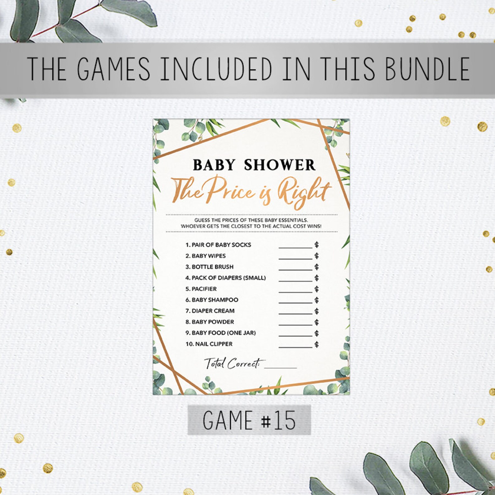 Shower Game Bundle Printable Baby Shower Games Instant | Etsy