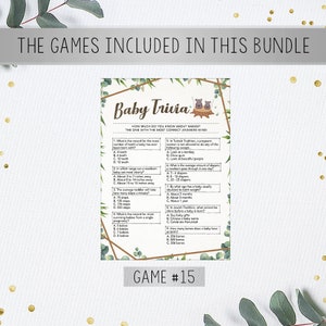 Shower Game Bundle Baby Shower Games Printable Instant - Etsy