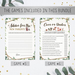 Shower Game Bundle Baby Shower Games Printable Instant - Etsy