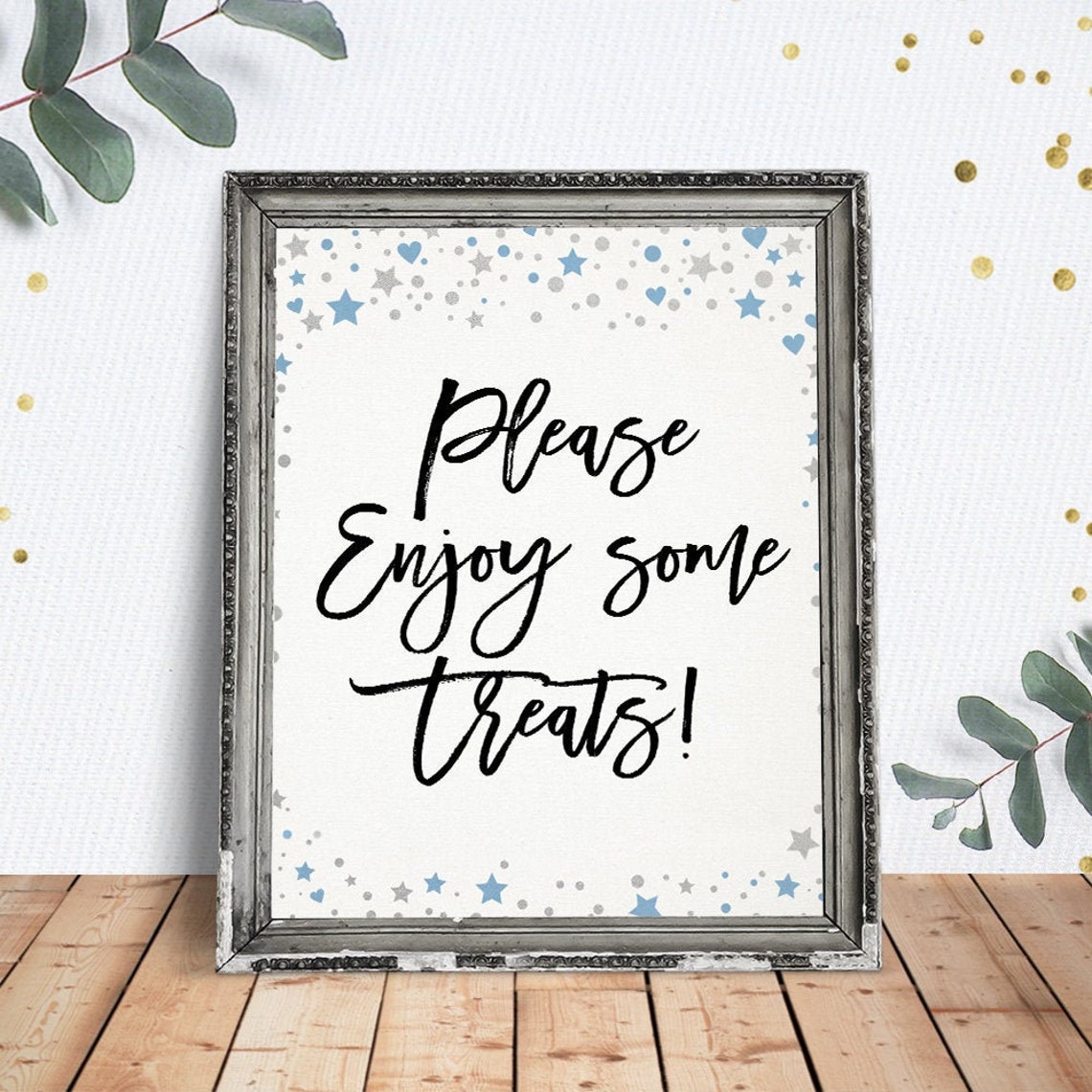Please Enjoy Some Treats Sign Baby Shower Sign Printable - Etsy