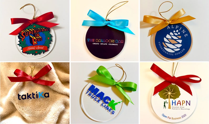 Business Logo Christmas Ornament Logo on Christmas Ornament  Etsy